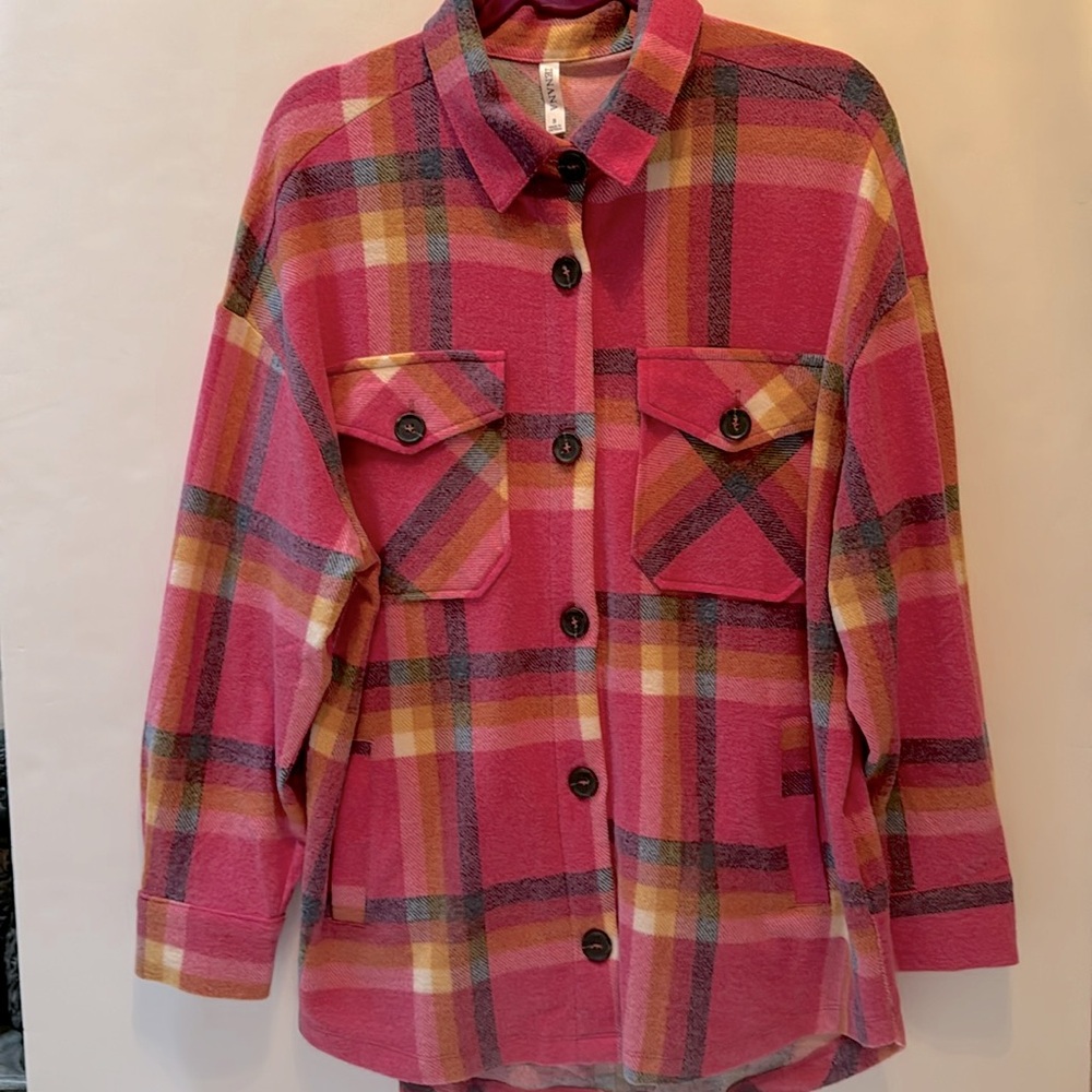 Zenana Fleece Plaid Shirt